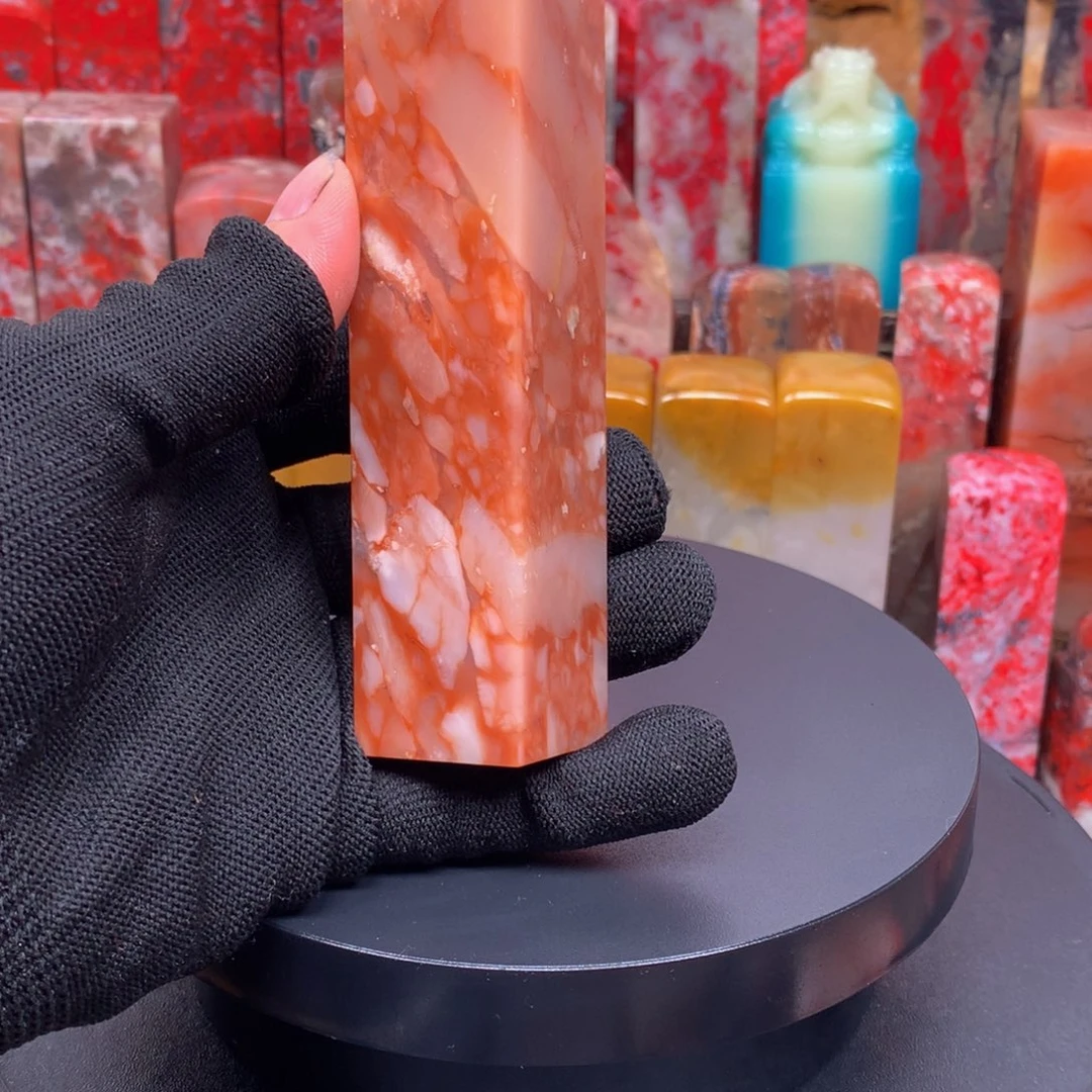 昌化石粉晶冻地印章