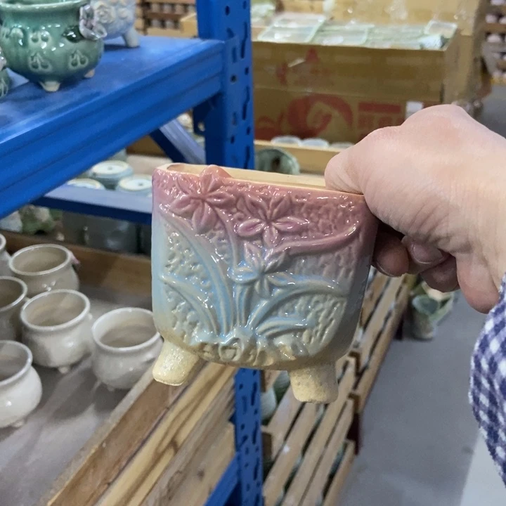 陶瓷花盆单场满9.9发9.5*9