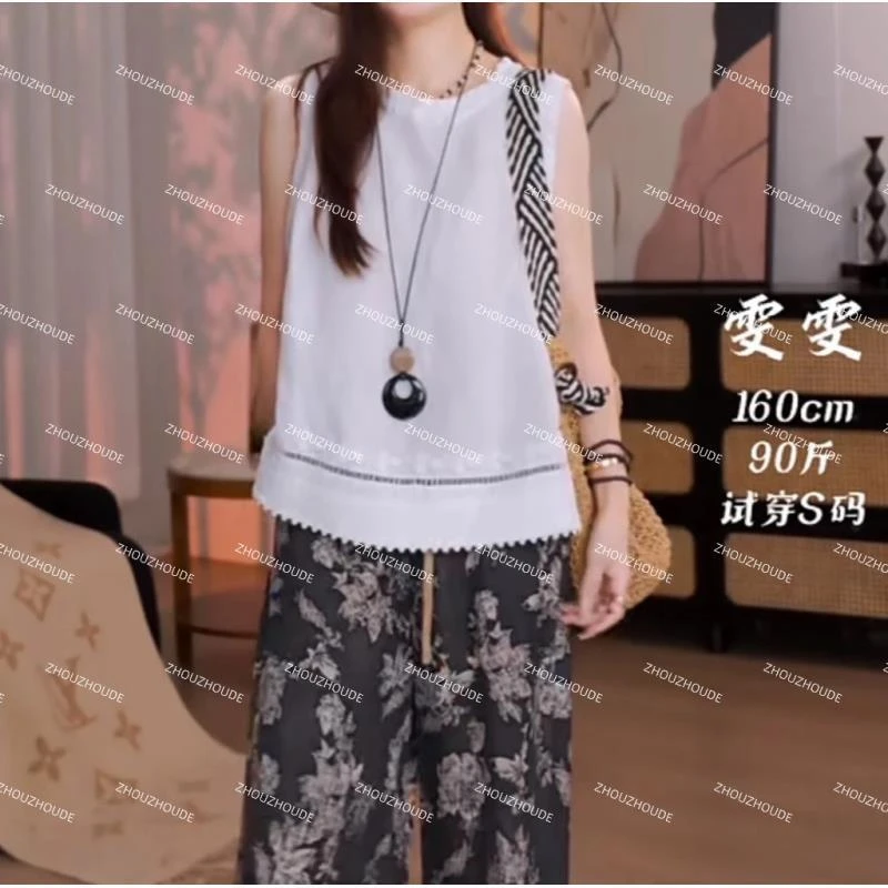 ZHOUZHOUDE【纯色背心】立体裁剪领口宽松休闲显瘦背心