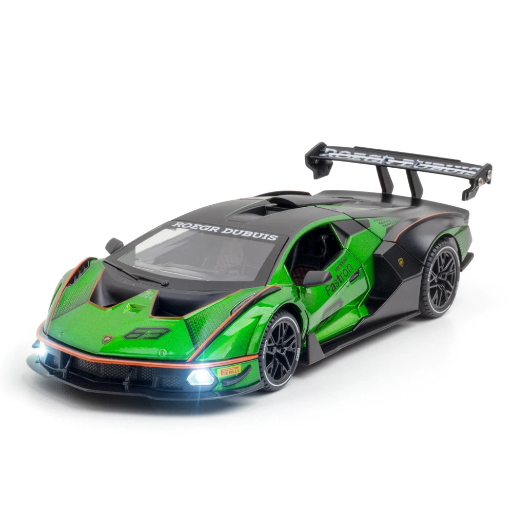 （泡沫盒装）仿真1:24兰博SCV12合金跑车模型摆件玩具直播推荐