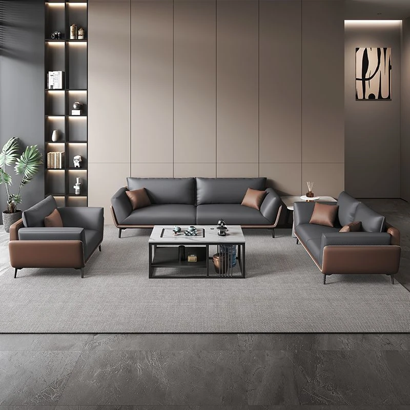 【孤品666以上】外贸简约小户型多人沙发客厅家用办公皮艺沙发组合