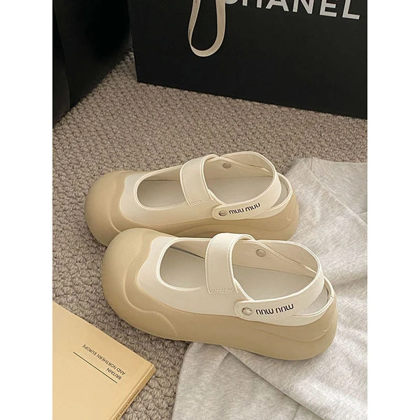 多巴胺配色玛丽珍！2025年春季新款小众懒人一脚蹬云朵鞋女鞋子