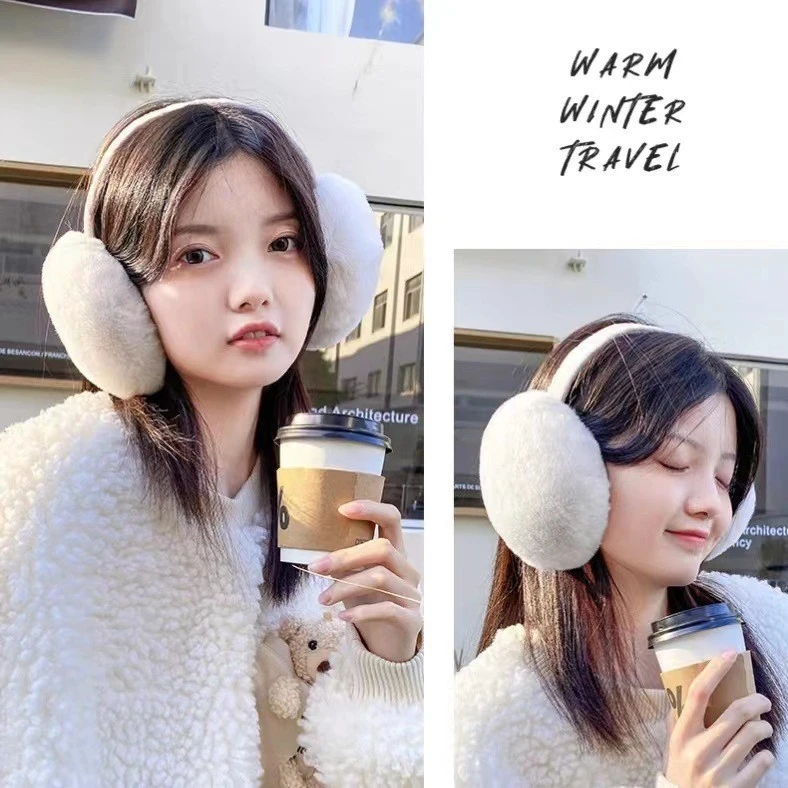 毛绒冬季保暖耳套耳罩男女款可折叠柔软毛绒高颜值防寒防冻骑行保