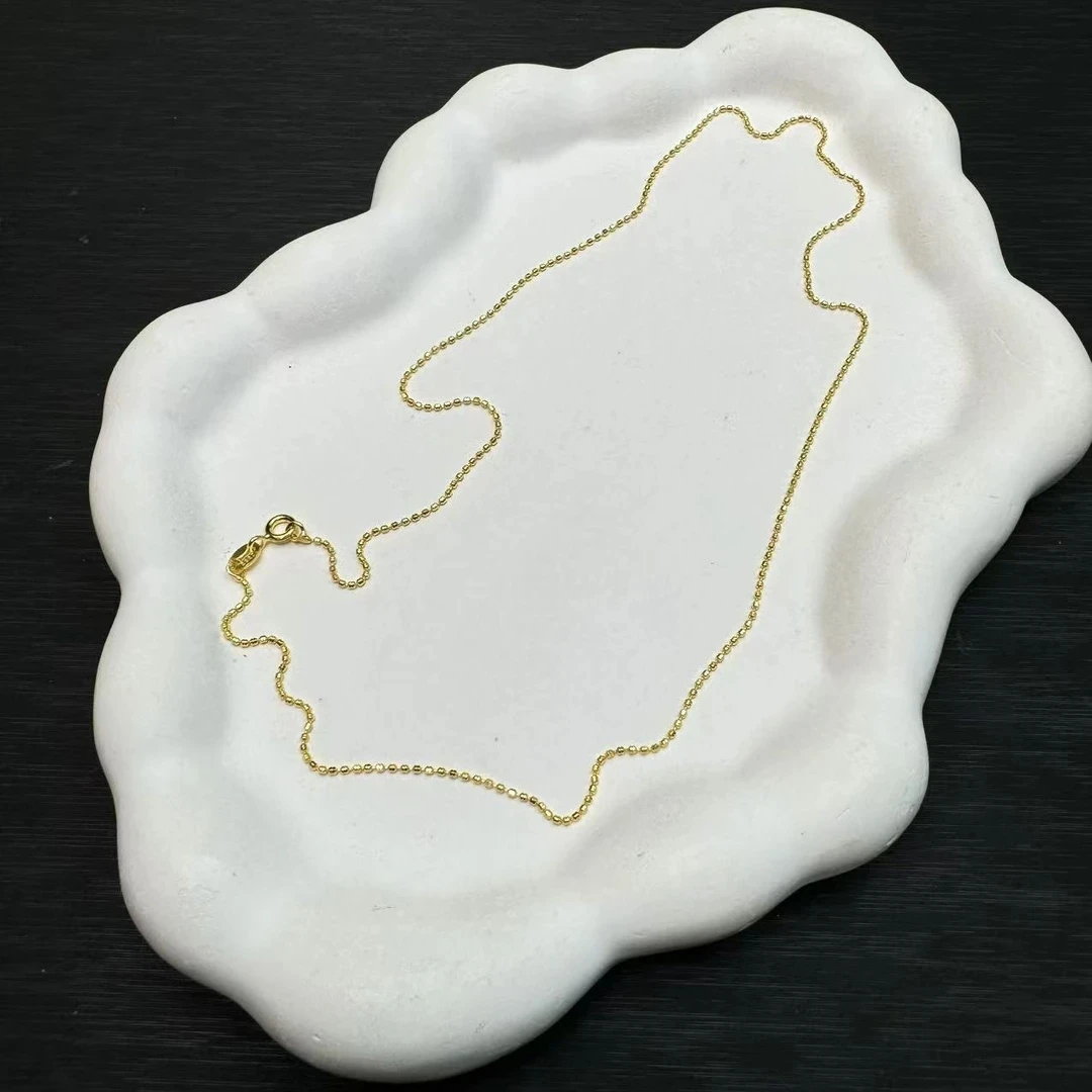 链子925银 【柳柳珠宝】sy1012金色zs链S925项链 45cm一条