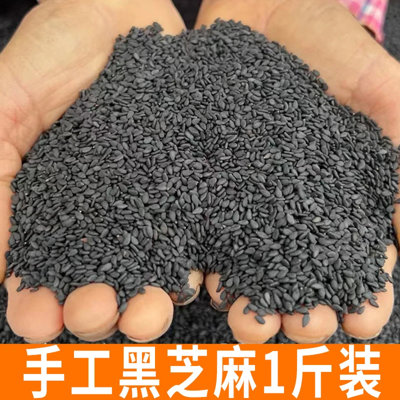 农家黑芝麻1斤装 黑芝麻农家自产 五谷杂粮 农家新货