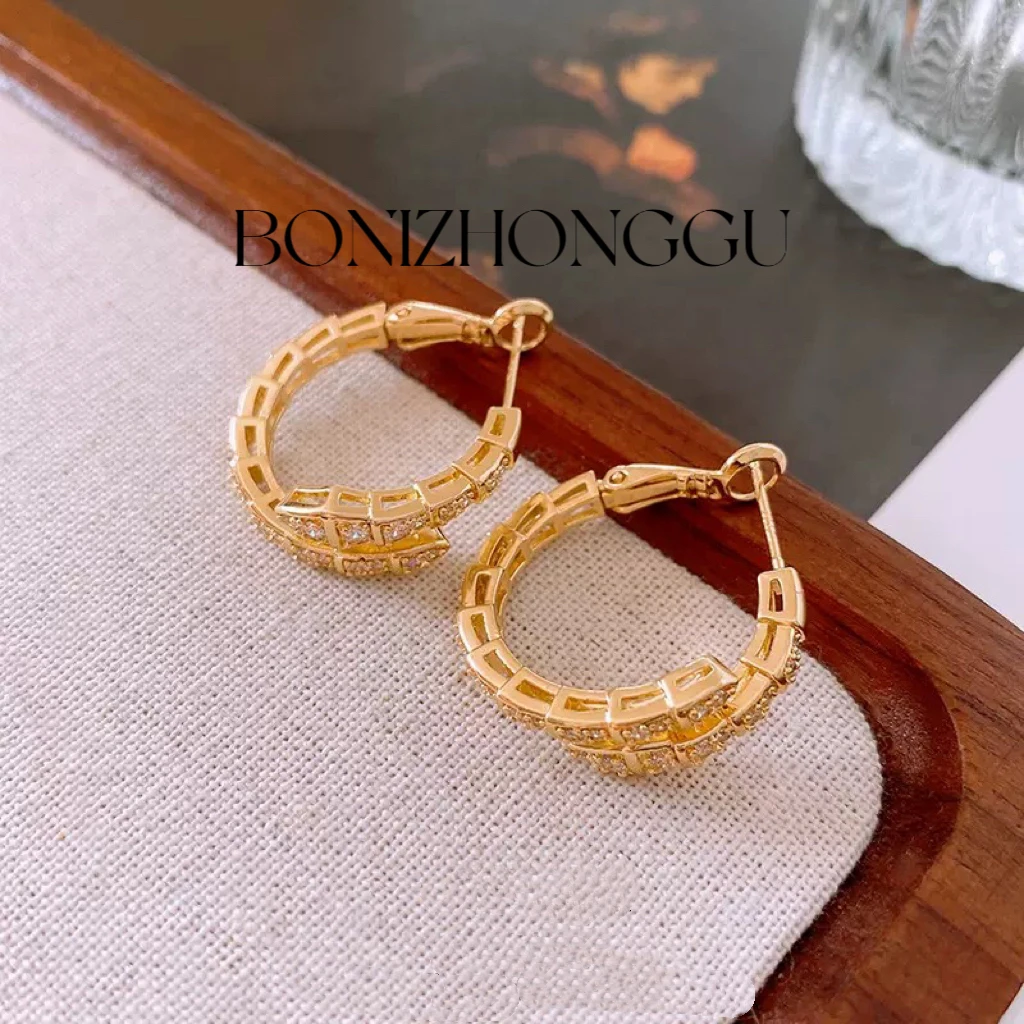 铜合金耳饰 A514《陌上花开》法⭐️灵蛇耳圈百搭时尚轻奢气质复古