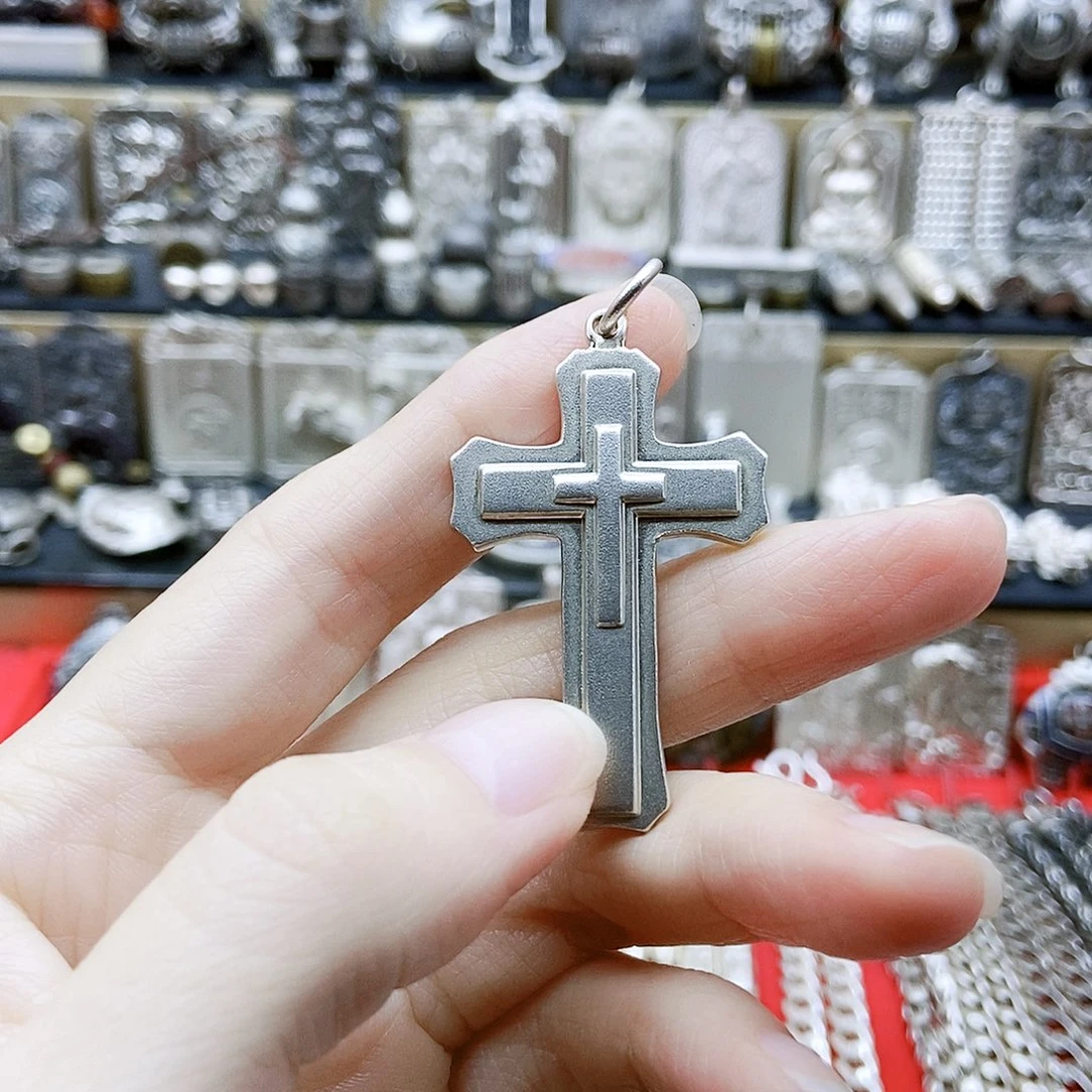 吊坠足银纯银十字架