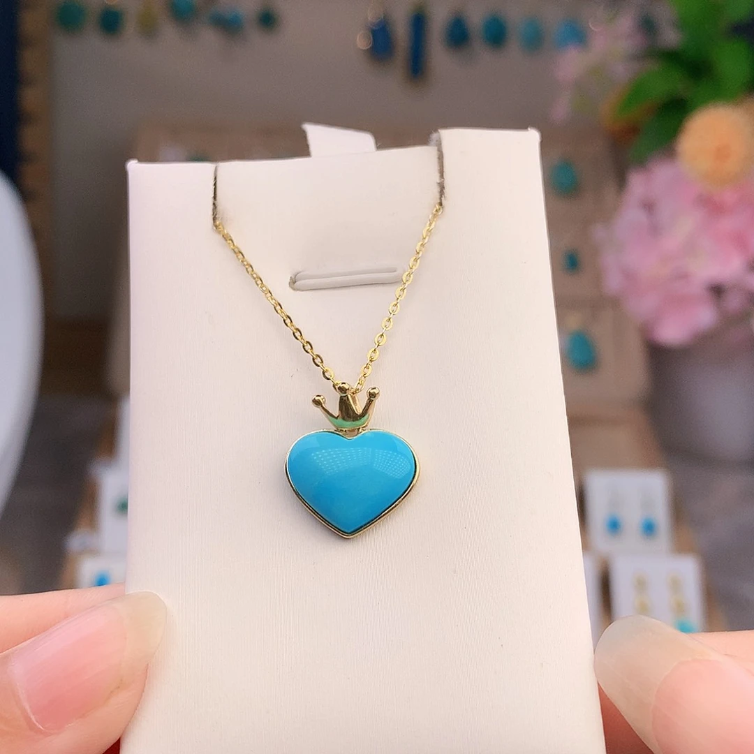 绿松石18K金镶嵌颈饰