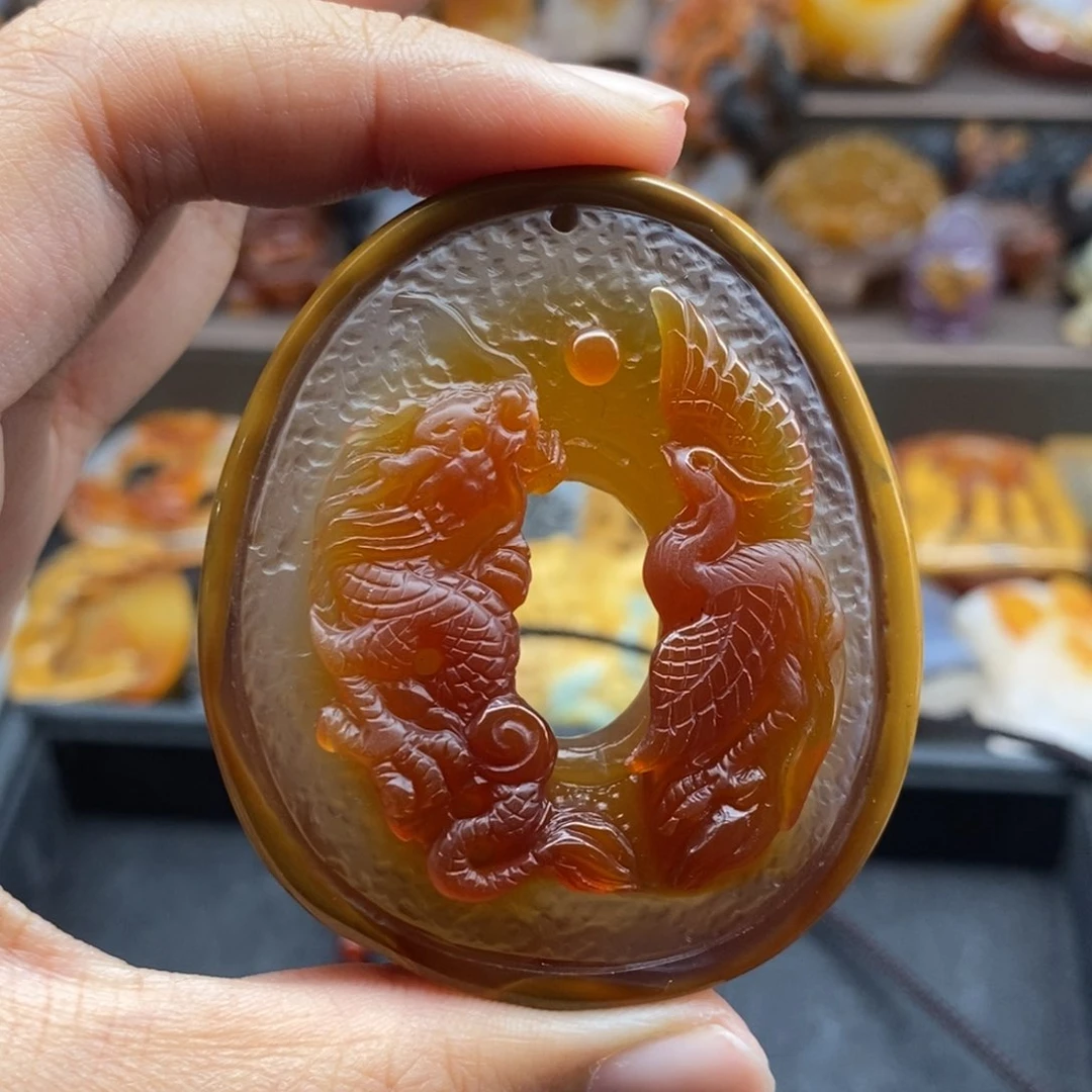 未镶嵌吊坠(不含链)玛瑙/玉髓句*