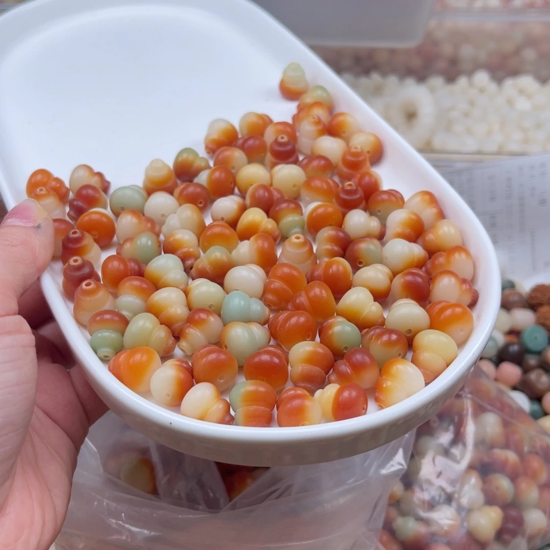 吊坠白玉菩提d05/12mm/50颗朝阳葫芦