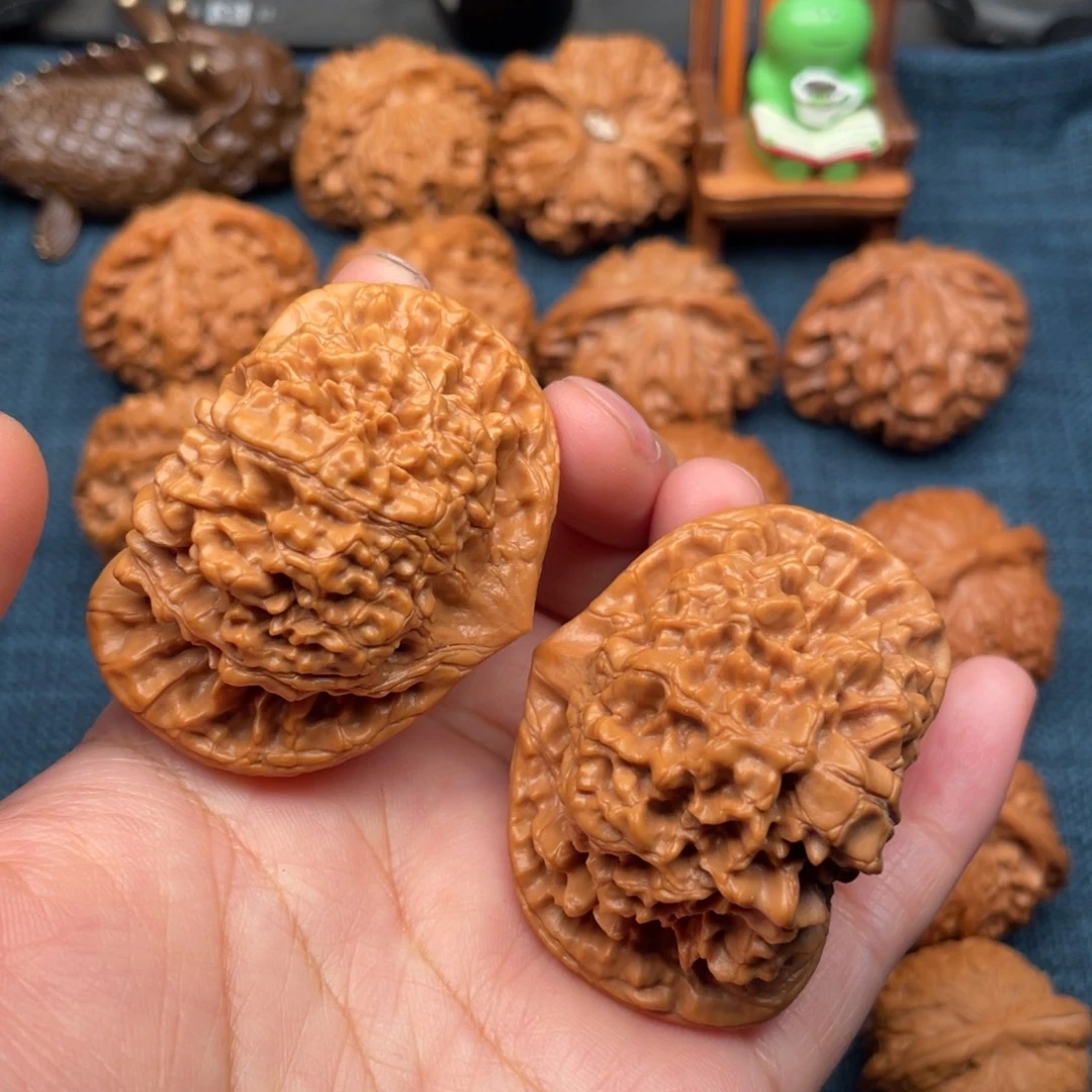 把件文玩核桃53毕业麒麟纹官帽全品