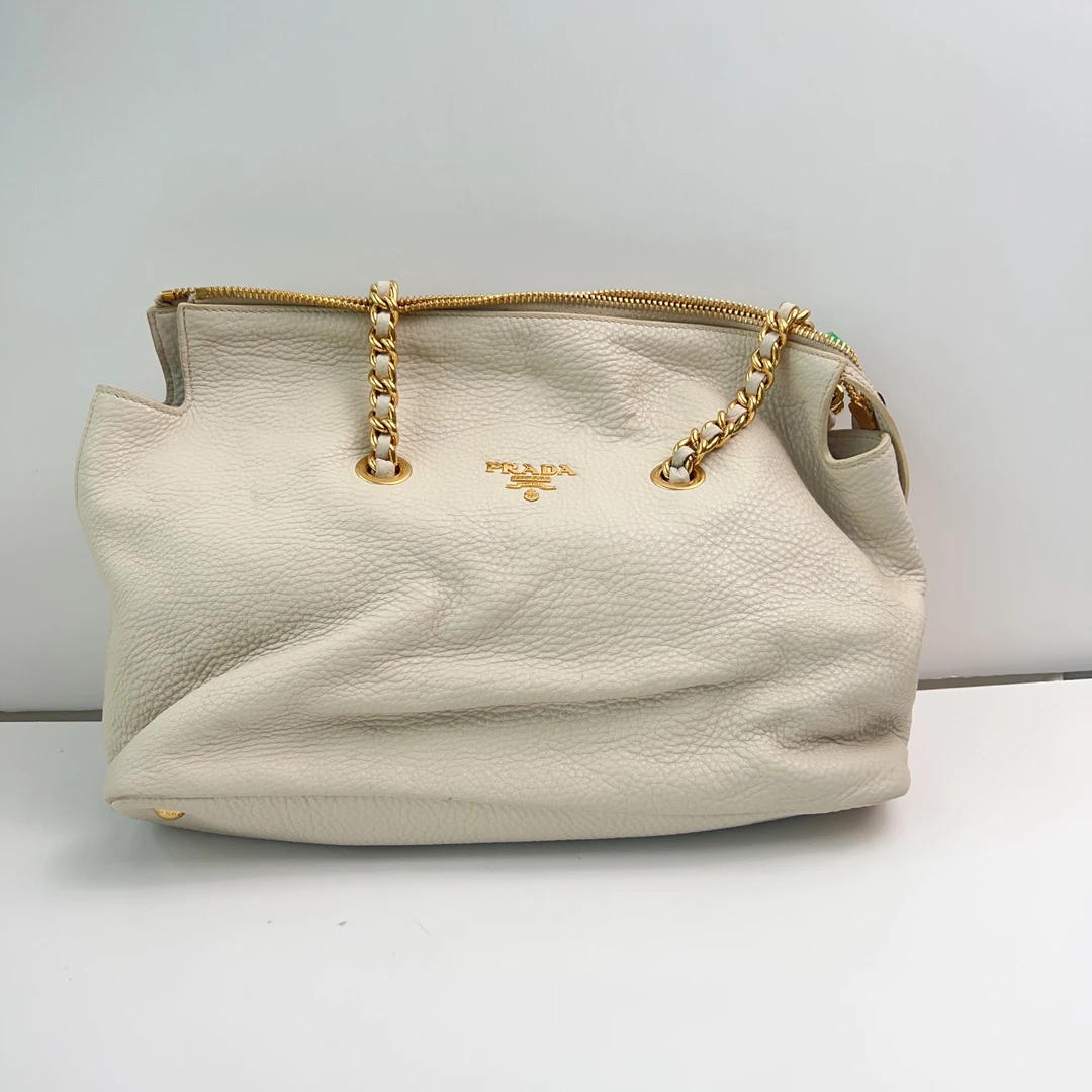 95新 Prada/普拉达 普拉达白色托特包