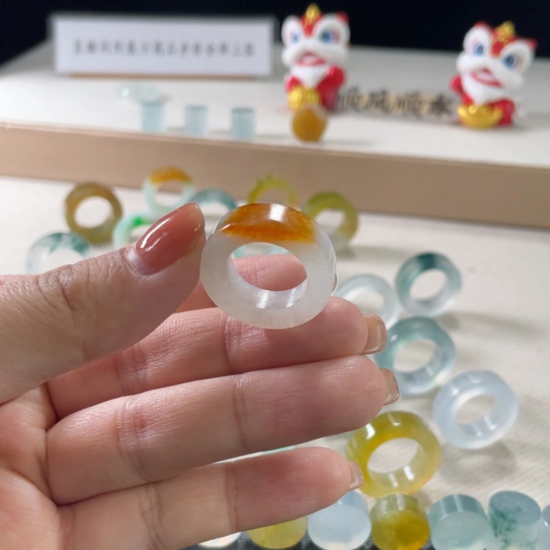 定制翡翠未镶嵌红翡 9圈到14圈