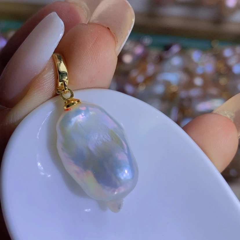 【闪购商品】淡水珍珠天然珍珠（微瑕）合金