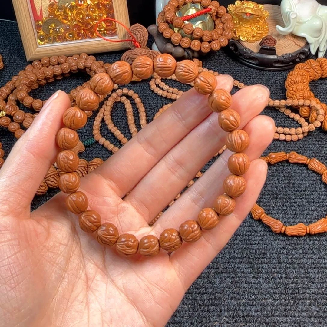 文玩核桃手串简*。C2桃核手串