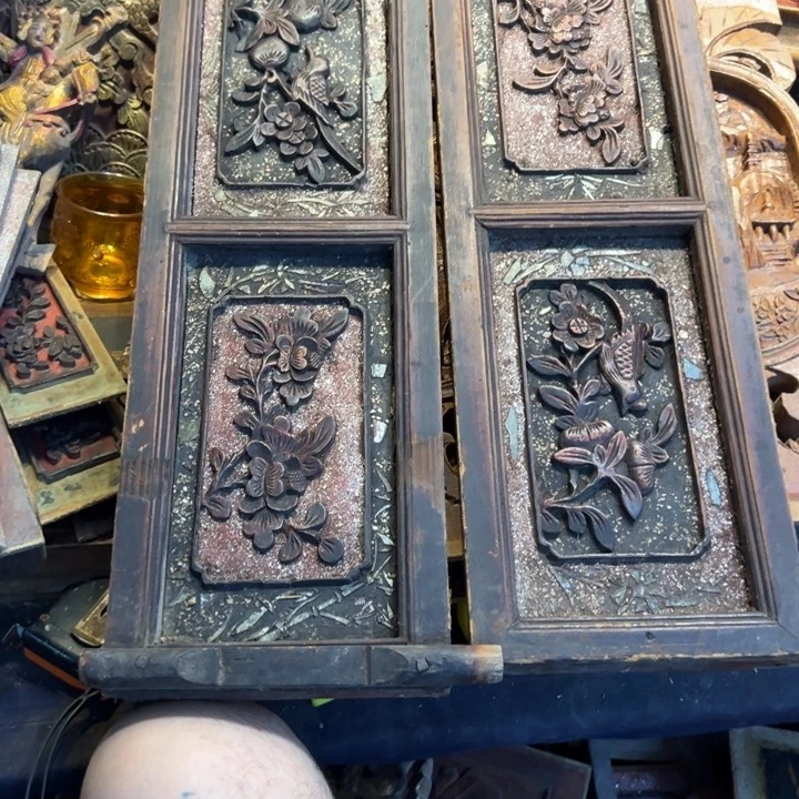 香榧木奇*老木雕花板艺术