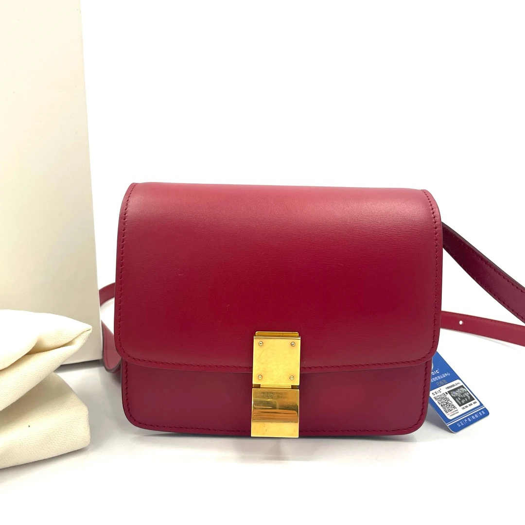 95新 Celine/思琳 98新 Classic box系列豆腐包 单肩斜挎包