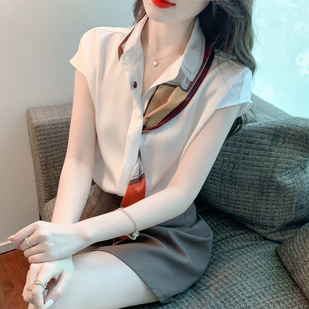 2025夏季新款落肩袖白色衬衫女洋气高端LO职业装醋酸缎面上衣女装