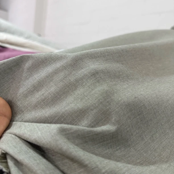 23 纯植物色织亚麻牛仔面料3米价 柔软透气不扎春夏秋