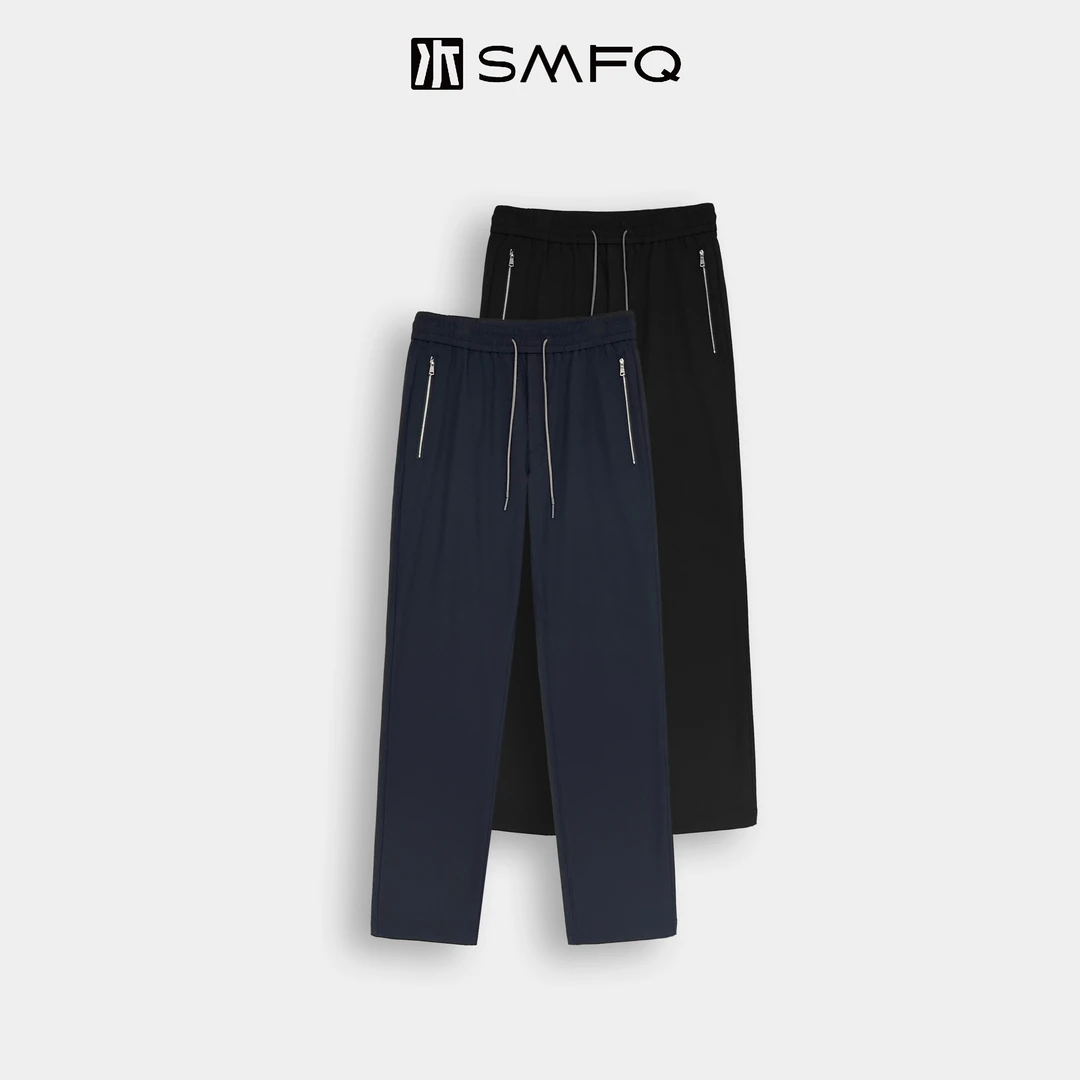 水木夫妻【男款】“城市悍盾”Z家三防抗皱 高弹显瘦休闲抽绳直筒裤