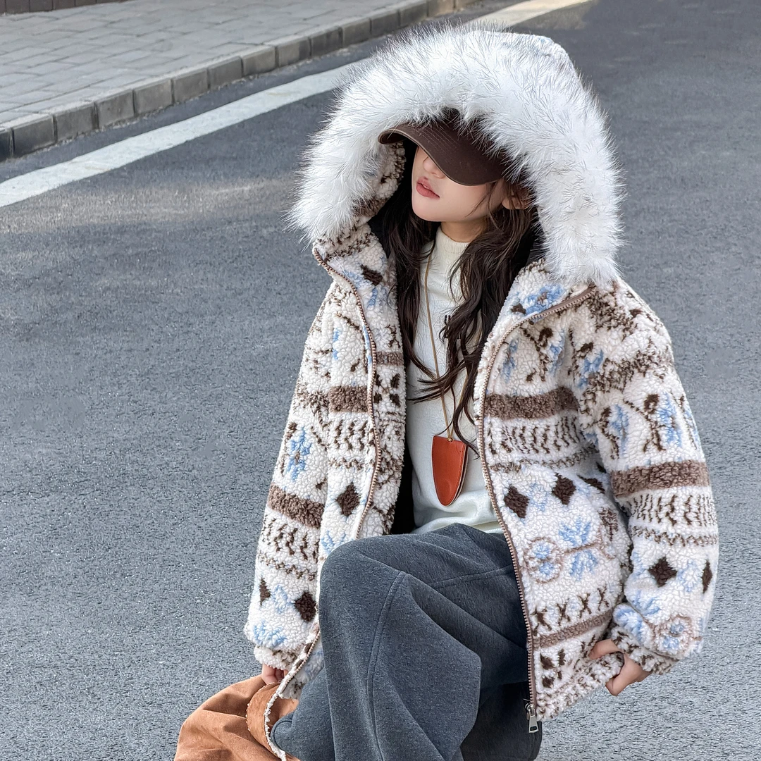 童装女童冬装加绒加厚棉衣2025新款中大童冬季连帽保暖棉服外套潮