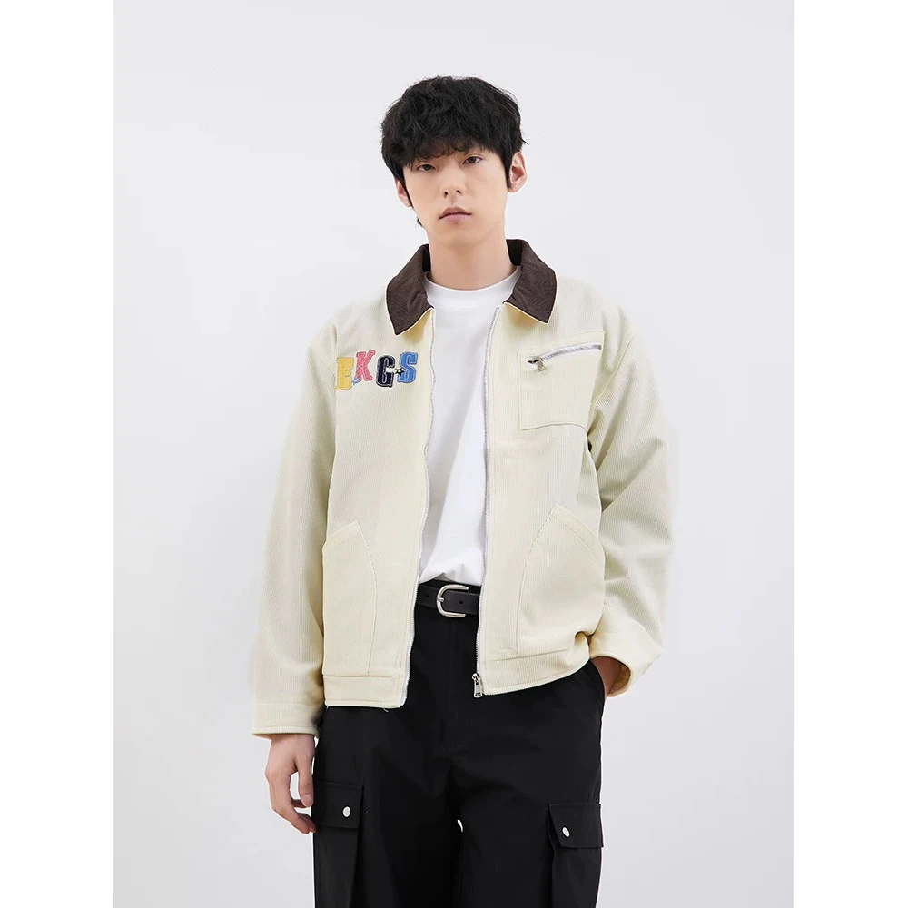 D04#某饱179！美式短宽J97宽松灯芯绒男女夹克外套ins风外套