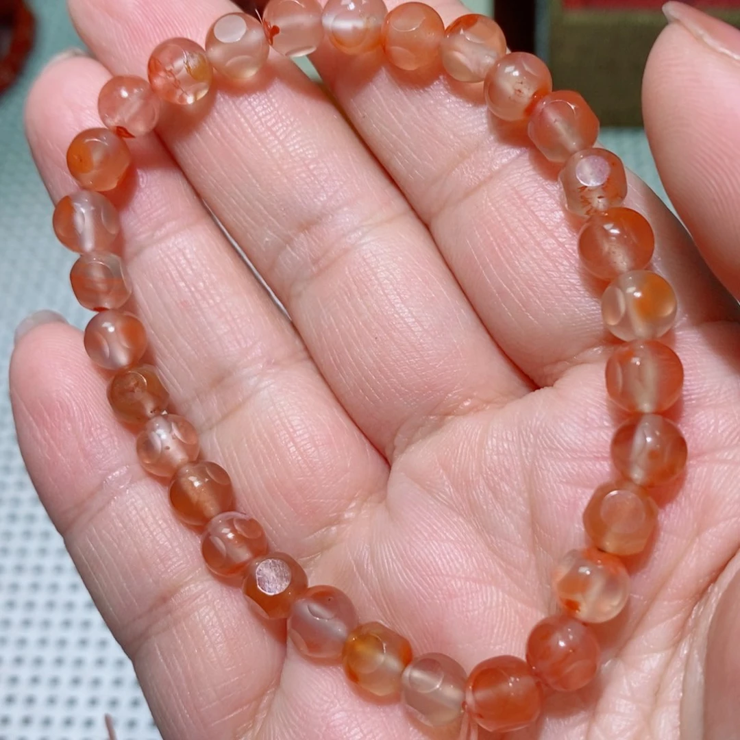 南红玛瑙手串未镶嵌卡6冰飘