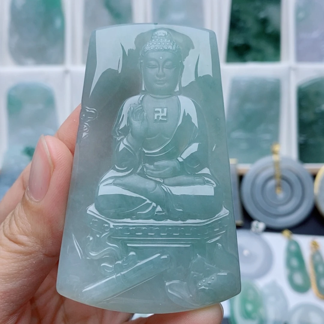 翡翠未镶嵌颈饰℃