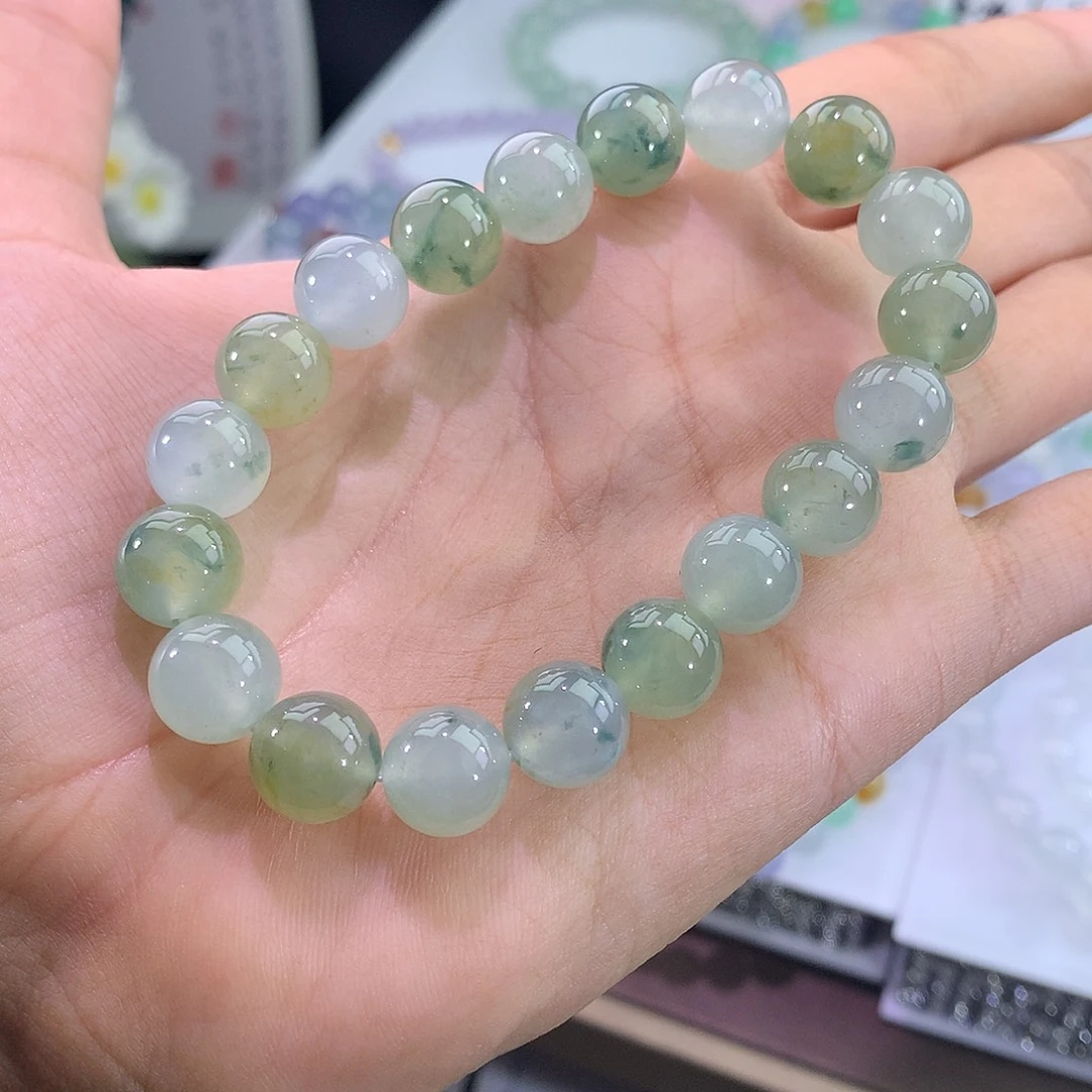 未镶嵌手链翡翠特色飘花手串