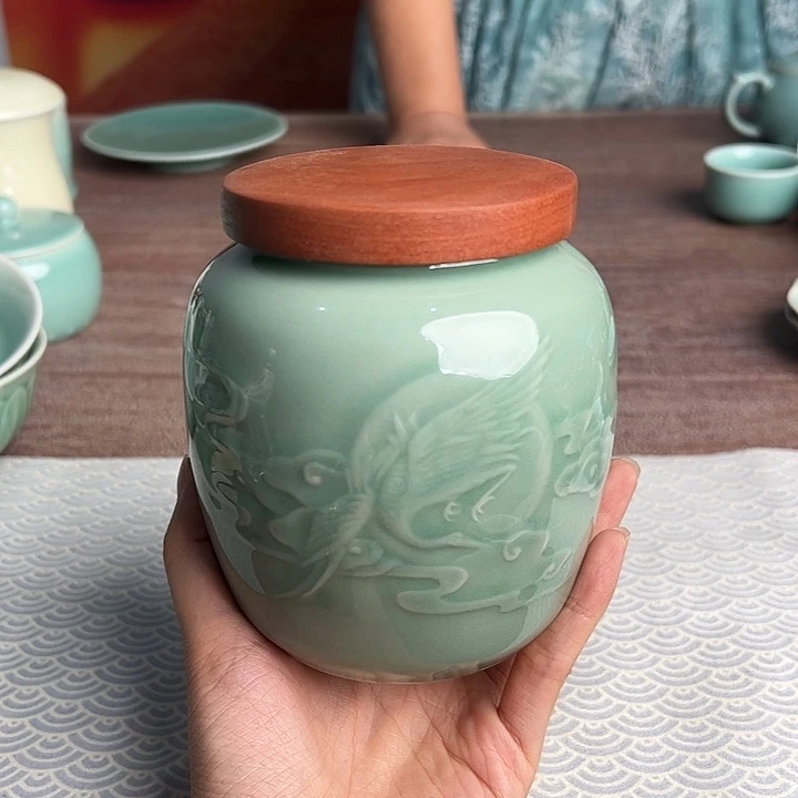 龙泉云间青瓷小米茶器