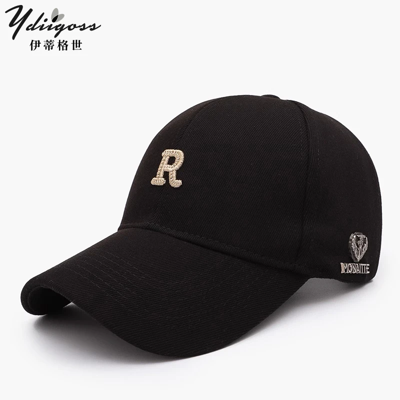 YDIIGOSS帽子男士夏季刺绣鸭舌帽户外运动防晒遮阳帽大头围棒球帽