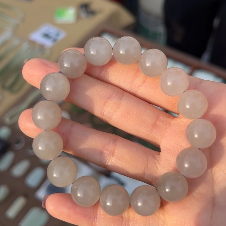 和田玉手串未镶嵌卡12