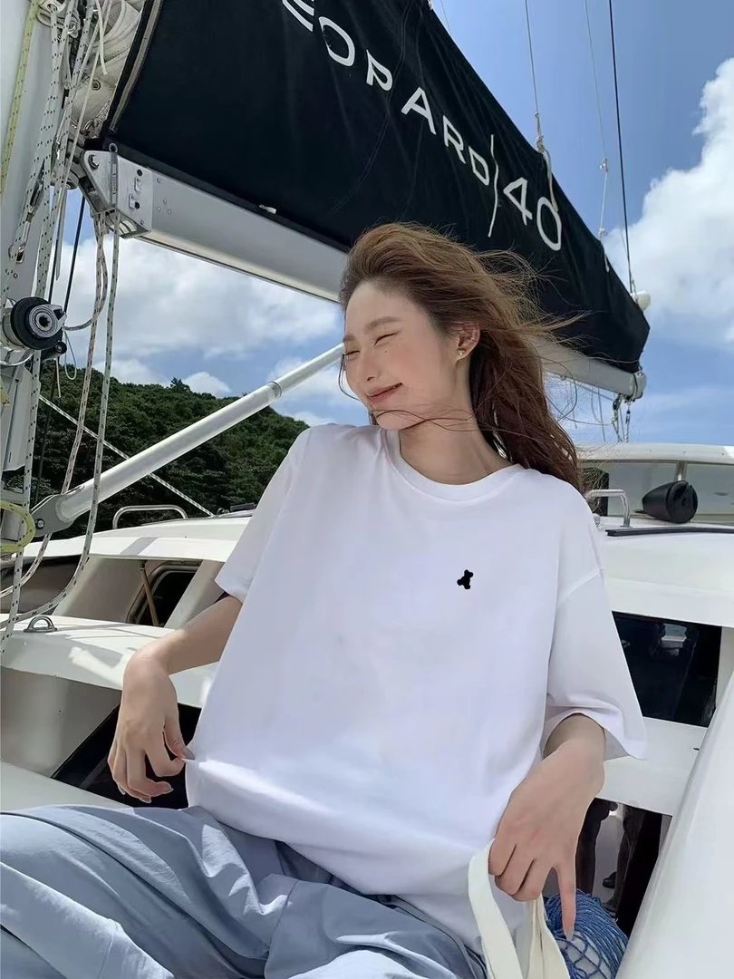 2025夏短袖百搭款100棉休闲时尚简单大方T恤