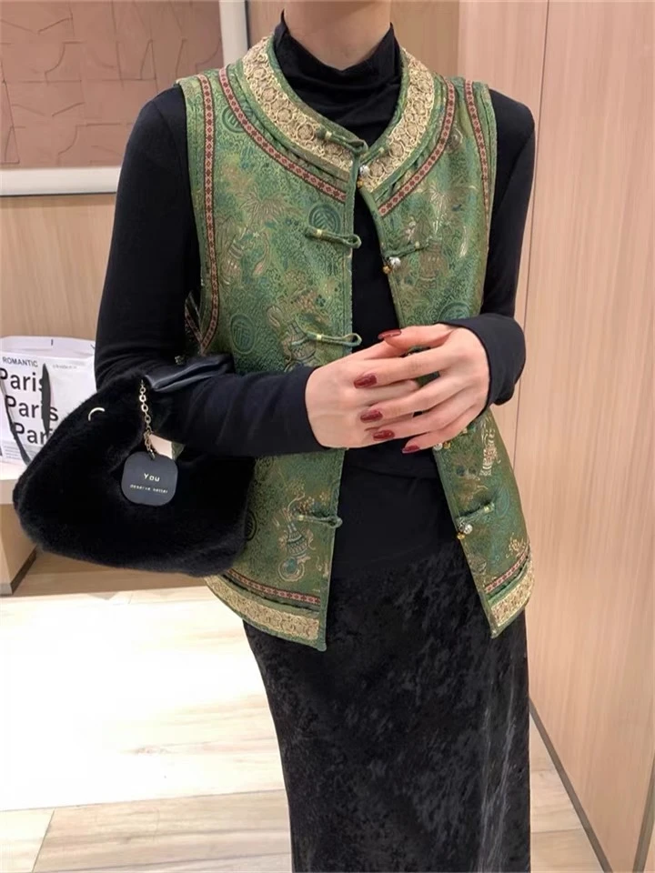 青禾｜春季新款国风新中式女装马甲2025A304开开