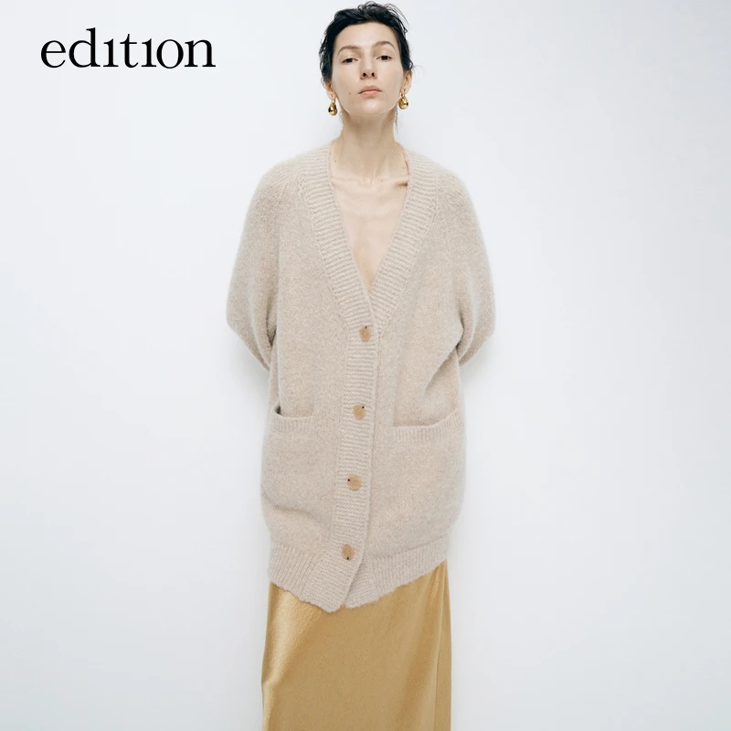 【赵老板专属】商场同款edition金葱纱羊驼毛羊毛开衫#EBD1CAR019