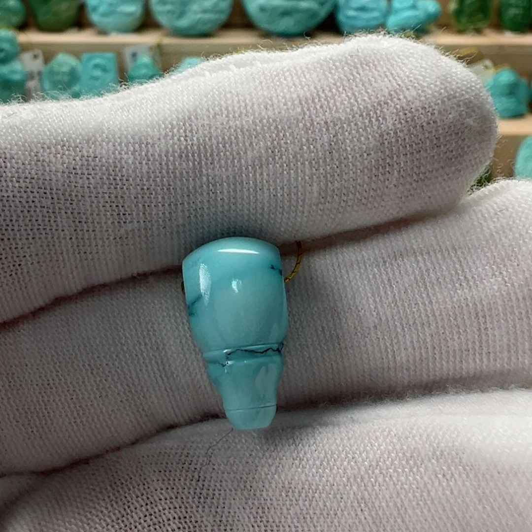 未镶嵌绿松石三通8.6mm