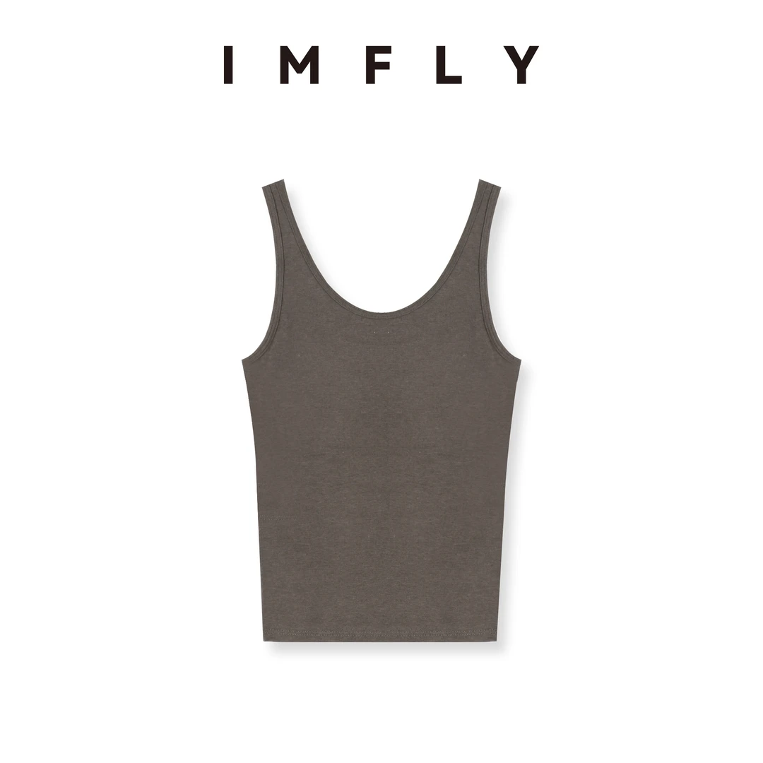 IMFLY金小金自制女装 背心DYM081基础款带胸垫百搭打底背心