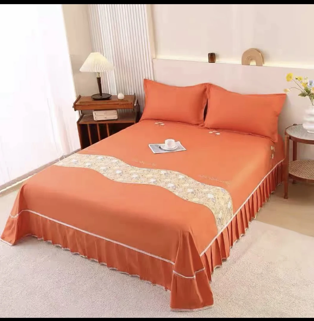 新款时尚韩版简约床裙  约2.5#2.6（不含枕套）