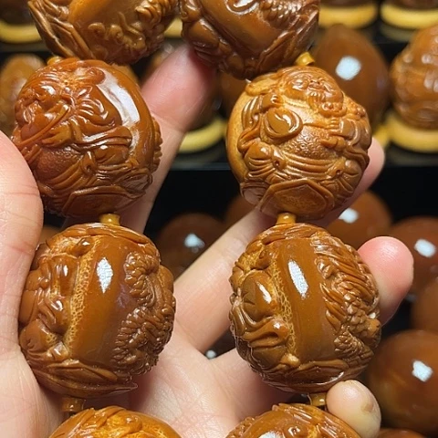 用***2橄榄核手串/手链龙财