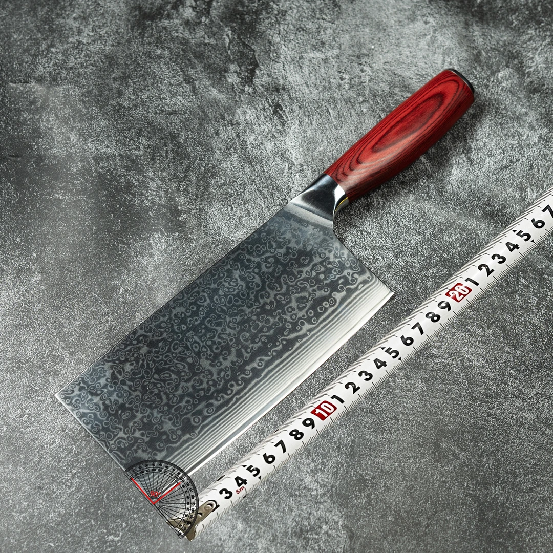 龙泉华凡菜刀大马士革锻打菜刀锋利家用商用刀具厨师刀女士刀