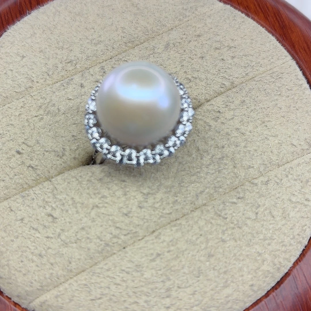 淡水珍珠戒指合金