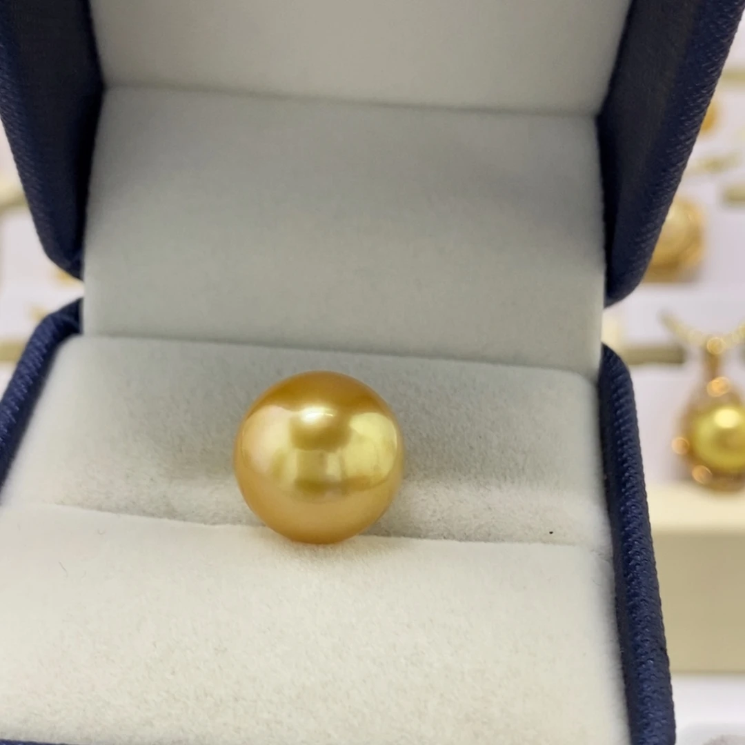 海水珍珠裸珠12.8南洋金珠裸珠