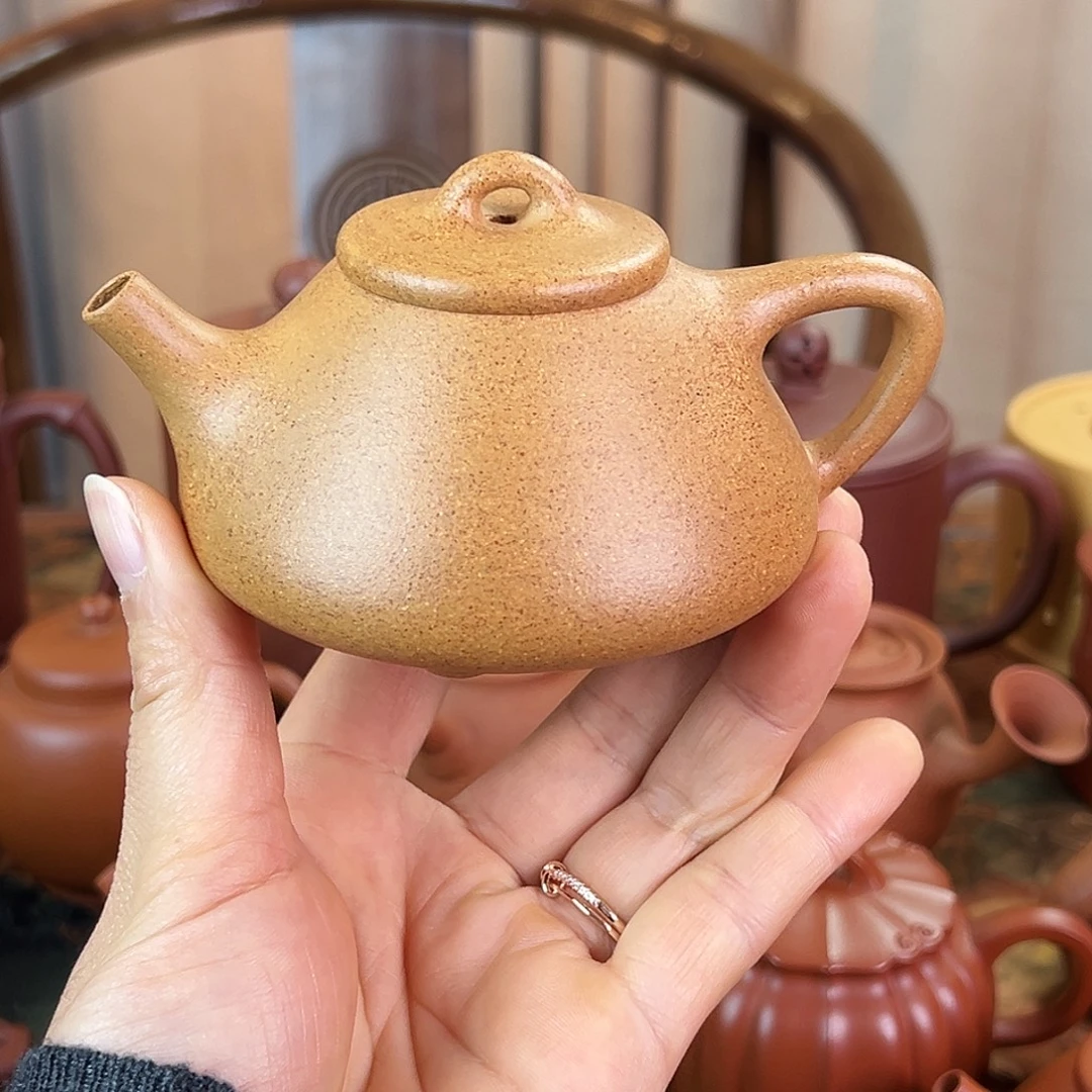 茶壶紫砂精品 子冶石瓢 黄段 160cc