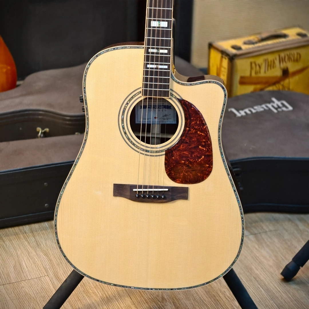 雷蒙斯D975/DC975云杉玫瑰木41寸全单民谣吉他初学者