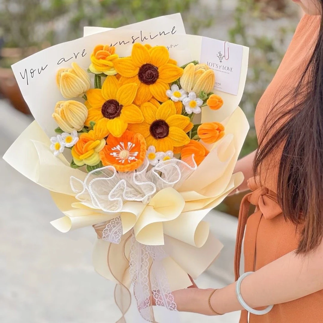 扭扭棒向日葵手工成品毕业季送同学女朋友老师一举夺魁花束