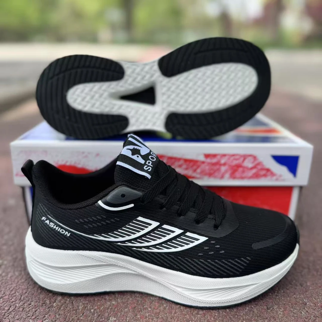 新脚度真爆碳板男女运动鞋夏透气网面轻便跑步鞋真爆软底增高情侣