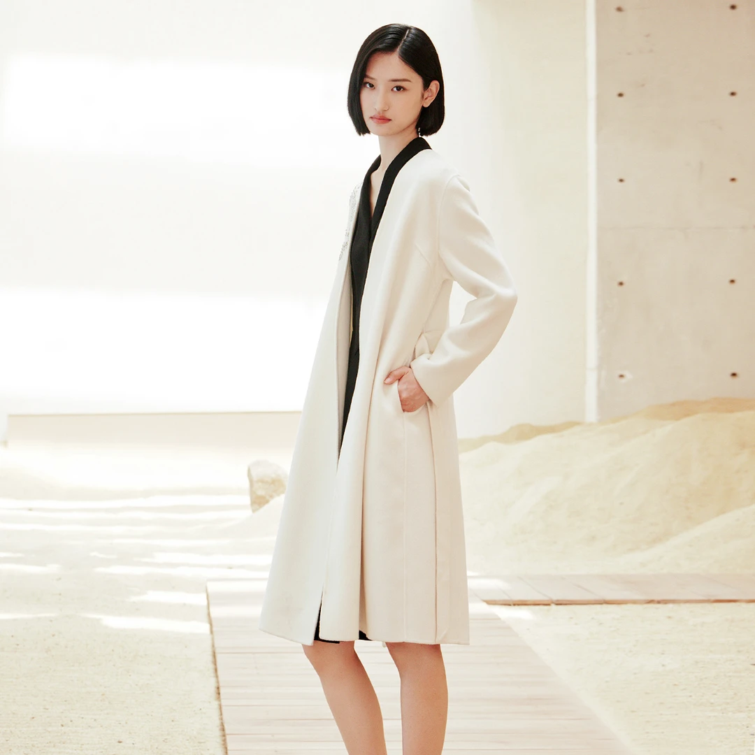 【安雅专属】歌蒂诗专柜新款知性高级大气100%绵羊毛大衣 8D32D2627