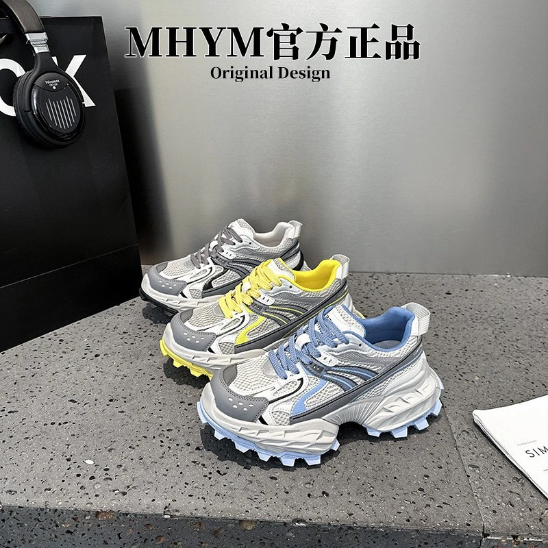 老爹鞋女潮2025夏季新款网面透气运动风休闲鞋韩版百搭厚底跑步鞋