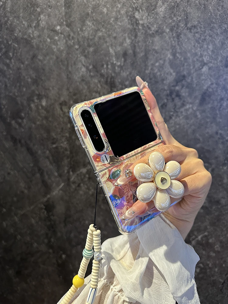 花朵支架适用于华为Pura X手机壳折叠屏pocket2宝盒指环3蓝光手提