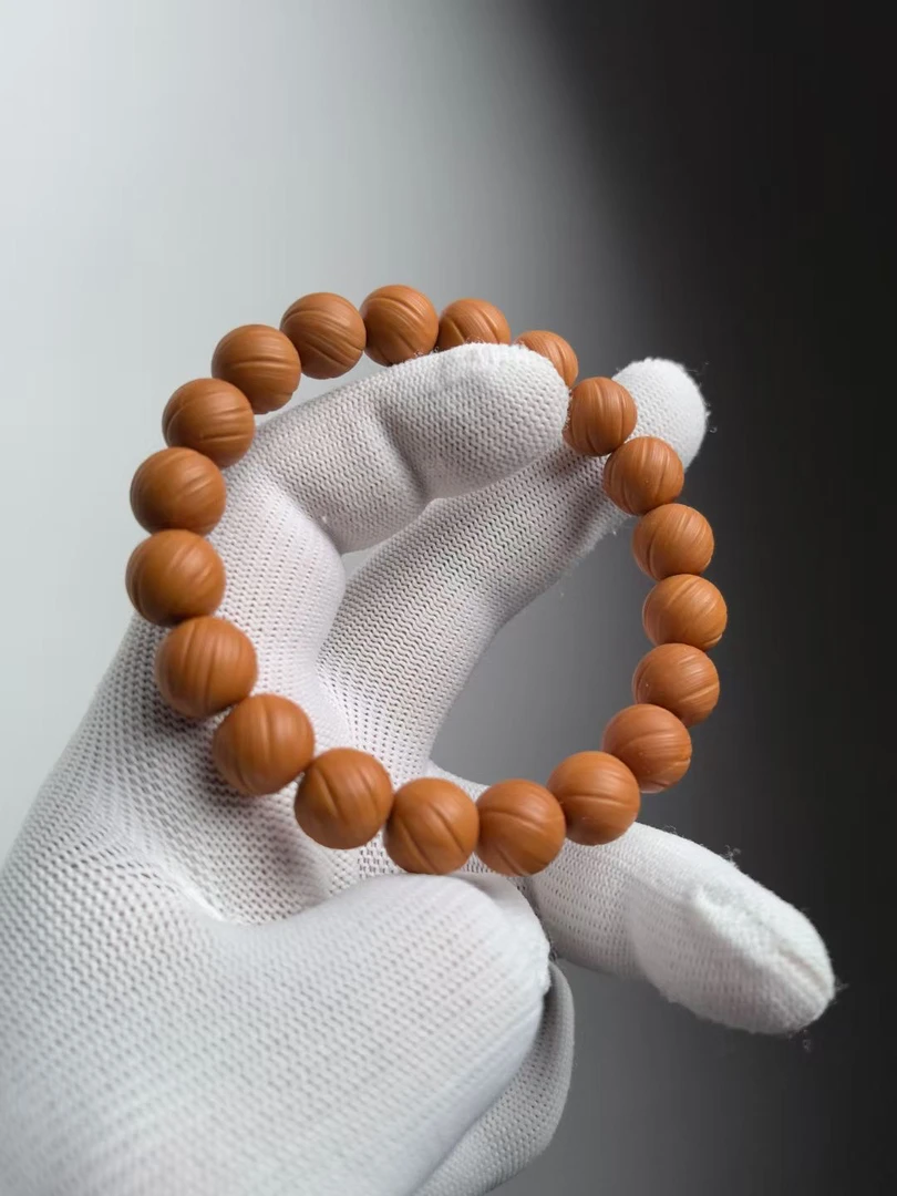 雲川出品—原色猴头定风珠手串，全品无暇，无封口线。